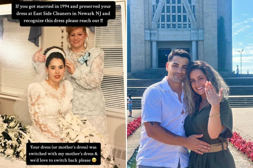 NJ bride issues public plea after her dream wedding dress - worn by her mother in 1994 - has gone missing